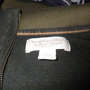 Banana Republic L Loden green 1/4-zip